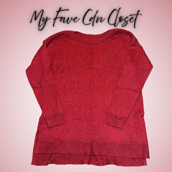 Old Navy Long Knit Red Sweater Ladies L - Picture 1 of 7